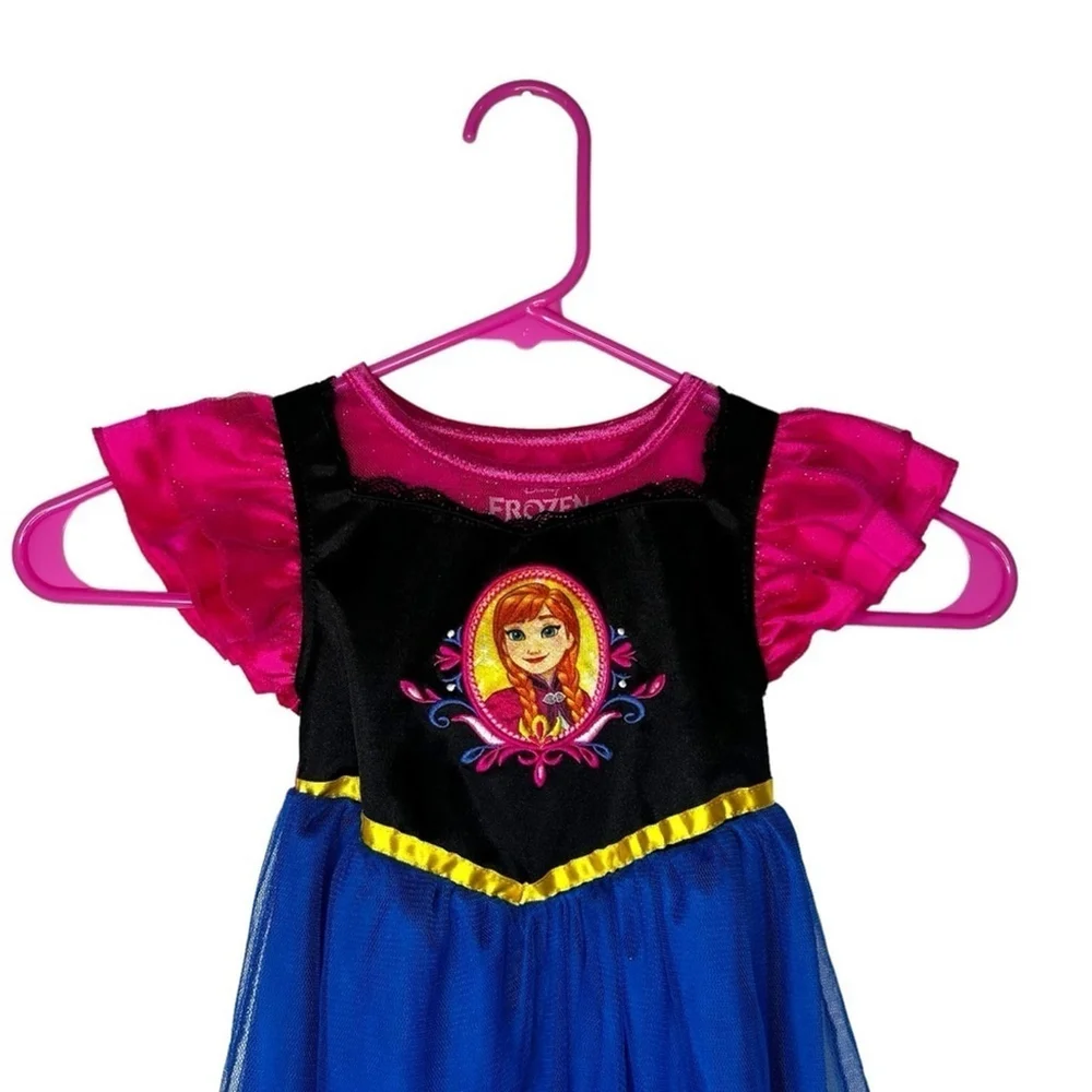 Disney Frozen ll Anna Pink Costume Fancy Nightgown Gown Size 2T Toddler Girl - Picture 3 of 10